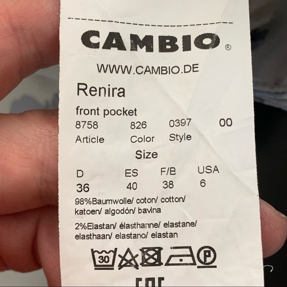 CAMBIO Renira Slim Fit Floral Mid-Rise Ankle Jeans - Picture 3 of 16